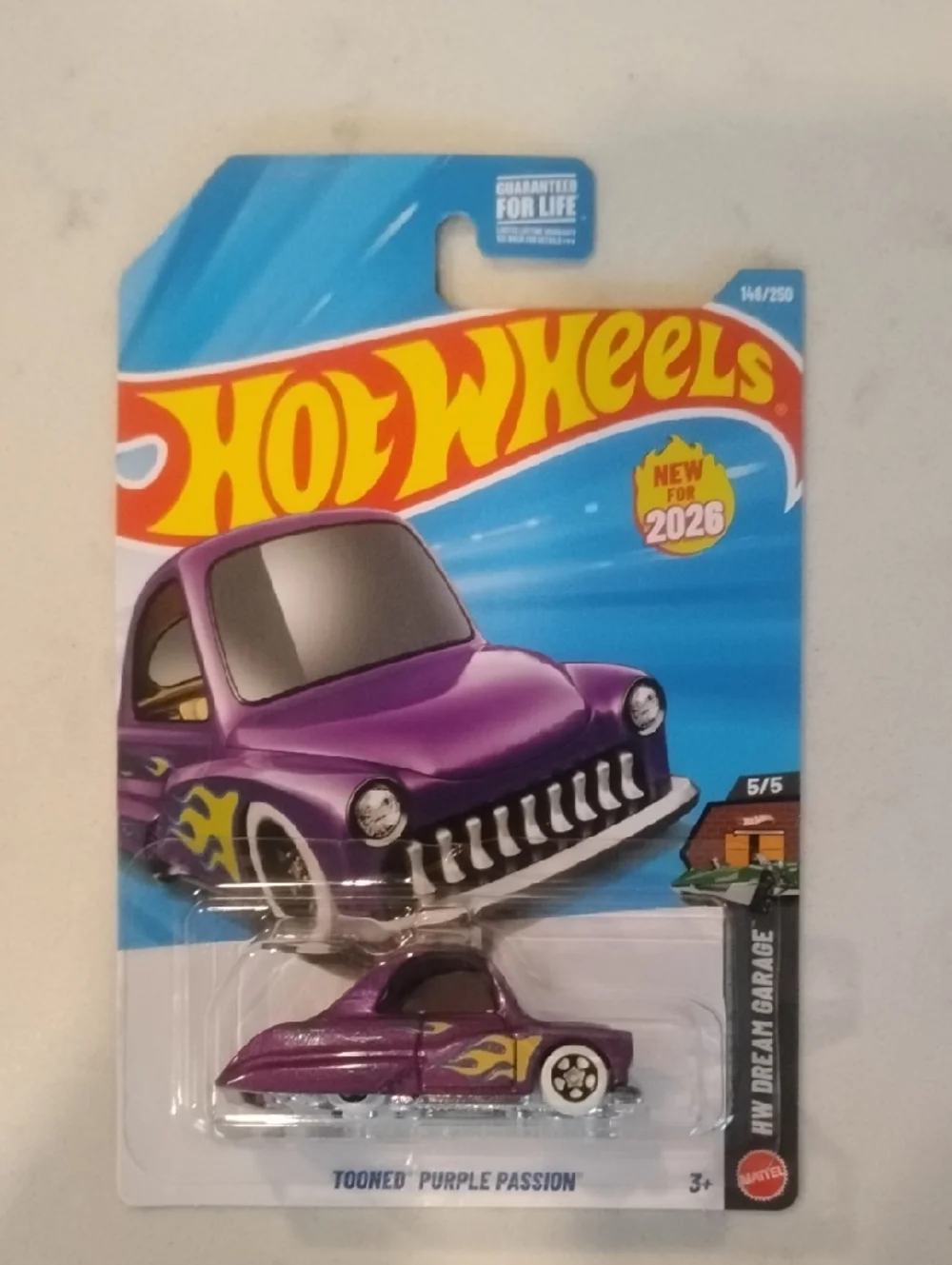 Mattel Hot Wheels Tooned Purple Passion Toy Car - Purple & Yellow